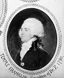 WILLIAM TEMPLE FRANKLIN (1760-1823). Benjamin Franklins grandson and secretary WILLIAM TEMPLE FRANKLIN (1760-1823). Benjamin Franklins grandson and secretary