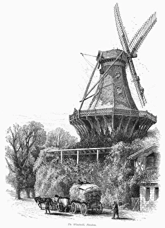 German Windmills Prints: WINDMILL, c1870. A windmill at Potsdam