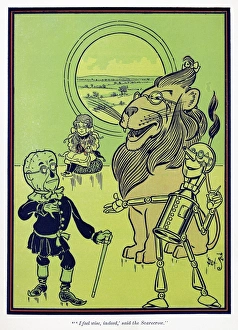 WIZARD OF OZ, 1900. I feel wise indeed, said the Scarecrow. Illustration by W WIZARD OF OZ, 1900. I feel wise indeed, said the Scarecrow. Illustration by W