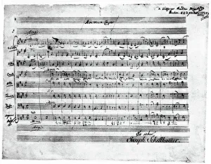 WOLFGANG AMADEUS MOZART (1756-1791). Austrian composer. Manuscript of Ave Verum Corpus (K WOLFGANG AMADEUS MOZART (1756-1791). Austrian composer. Manuscript of Ave Verum Corpus (K