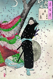 Woodblock print by Tsukioka Yoshitoshi from the series, One Hundred Aspects of the Moon, 1885-1892 Woodblock print by Tsukioka Yoshitoshi from the series, One Hundred Aspects of the Moon, 1885-1892