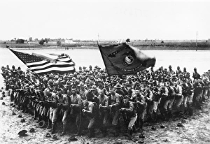 WORLD WAR I: MARINES, 1918. First to Fight. Posed photograph, 1918, showing U WORLD WAR I: MARINES, 1918. First to Fight. Posed photograph, 1918, showing U