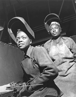 WWII: WOMEN WELDERS at the Landers, Frary and Clark Plant, New Britain, Connecticut WWII: WOMEN WELDERS at the Landers, Frary and Clark Plant, New Britain, Connecticut