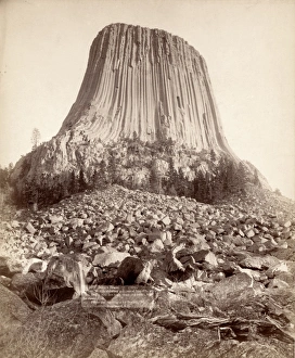 WYOMING: DEVIL'S TOWER. A view of Devils Tower in Hullet, Wyoming. Photograph by John C WYOMING: DEVIL'S TOWER. A view of Devils Tower in Hullet, Wyoming. Photograph by John C