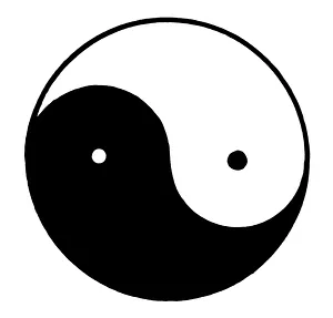 YIN YANG SYMBOL. Symbol for yin and yang, the opposite but complementary principles YIN YANG SYMBOL. Symbol for yin and yang, the opposite but complementary principles