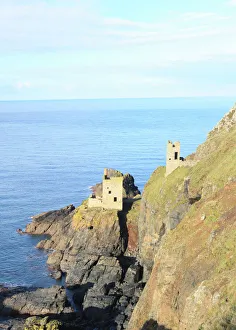 Prints of The Botallack Tin Mine on the coast of Cornwall near St Just, on a winters day Paul Prints: Botallack Tin Mine Winter Print