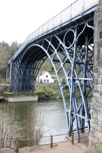 Prints of Iron Bridge over the river severn at Ironbridge near Telford Bridge Prints: Ironbridge Print: Iron Bridge over the River Severn