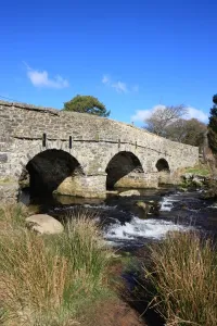 Postbridge Prints: Postbridge Devon Print: East Dart River Bridge