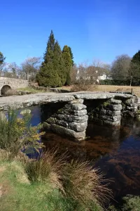 Postbridge Prints: Postbridge Print: Two Bridges over the East Dart River