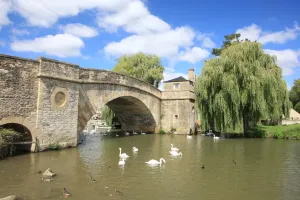 Bridge Prints: River Thames Halfpenny Bridge Print, Lechlade