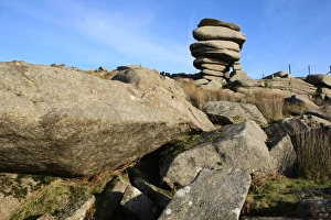 Images Dated 2012 January: Cheesewring Quarry Print, Cornwall Landscape