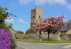 Cornwall Prints: Pelynt Village Green Print, Cornwall