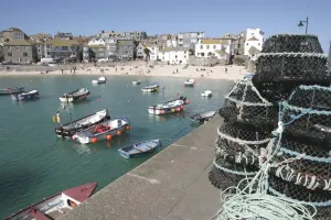 Prints of Fishing boats in the Historic Harbour at Portloe Cornwall Portloe Prints: St Ives Fishing Boats Print