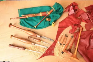 Julian Goodacre Print: Peeples Scotland Bagpipe Maker