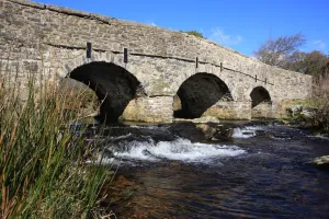 Postbridge Prints: Postbridge Devon Print: East Dart River Bridge
