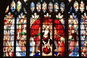 Fairford The West Window Print at St Mary's Church in Gloucestershire