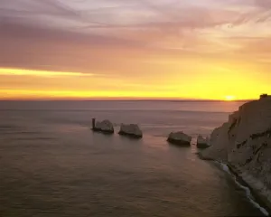 The Needles Print - Sunset over the Isle of Wight Landmark