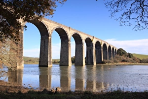 St Germans Rail Viaduct Print, Winter Afternoon over River Tiddy