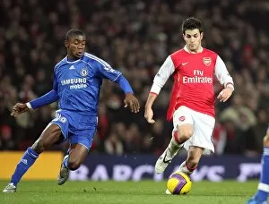 Images Dated 16th December 2007: Cesc Fabregas (Arsenal) Salomon Kalou (Chelsea)