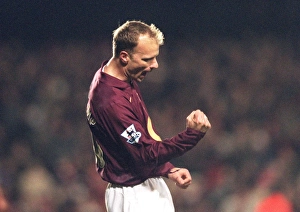 Dennis Bergkamp celebrates scoring Arsenals 1st goal. Arsenal 4:0 Portsmouth Dennis Bergkamp celebrates scoring Arsenals 1st goal. Arsenal 4:0 Portsmouth