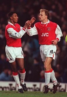 Images Dated 14th December 2005: Dennis Bergkamp and Nicolas Anelka: A Classic Arsenal Goal Celebration