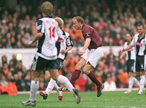 Dennis Bergkamp scores Arsenals 3rd goal. Arsenal v West Bromwich Albion Dennis Bergkamp scores Arsenals 3rd goal. Arsenal v West Bromwich Albion