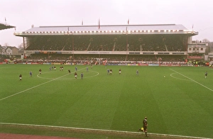 East Stand, Arsenal Stadium during the match, photographed from the TV Gantry East Stand, Arsenal Stadium during the match, photographed from the TV Gantry