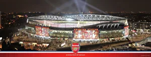 Arsenal Emirates Stadium Nighttime Panorama Print