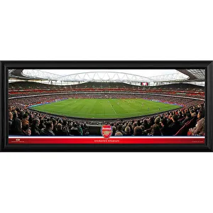 Emirates Stadium Match In Action Halfway Day Framed Panoramic Emirates Stadium Match In Action Halfway Day Framed Panoramic