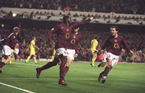 Kolo Toure celebrates scoring Arsenals 1st goal. Arsenal 1:0 Villareal Kolo Toure celebrates scoring Arsenals 1st goal. Arsenal 1:0 Villareal