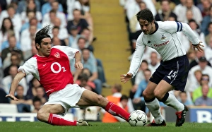 Robert Pires (Arsenal) Jamie Redknapp (Tottenham). Tottenham Hotspur v Arsenal Robert Pires (Arsenal) Jamie Redknapp (Tottenham). Tottenham Hotspur v Arsenal