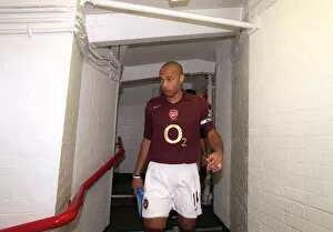Images Dated 8th November 2005: Thierry Henry (Arsenal) walks down the players tunnell. Arsenal 3: 1 Sunderland