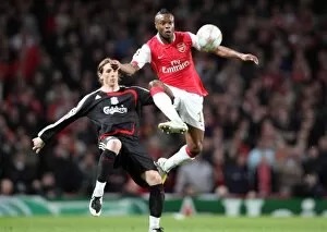 Images Dated 7th April 2008: William Gallas (Arsenal) Fernando Torres (Liverpool)