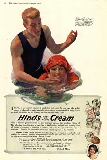 1917 1910s USA suntans sun hinds sunburn swimming skin care swimming sea sun creams 1917 1910s USA suntans sun hinds sunburn swimming skin care swimming sea sun creams