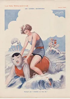 Early 20th Century Beach Scene Prints: 30587767