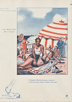 Summer Beach Scene Prints: 30588003