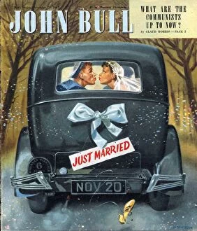 Images Dated 18th November 2003: John Bull 1947 1940s UK love brides weddings just married marriages magazines