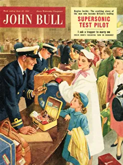 John Bull 1955 1950s UK holidays mothers and daughters travel customs smuggling magazines John Bull 1955 1950s UK holidays mothers and daughters travel customs smuggling magazines