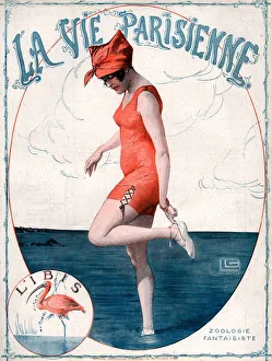 La Vie Parisienne 1910s France Georges Leonnec illustrations magazines womens swimming La Vie Parisienne 1910s France Georges Leonnec illustrations magazines womens swimming