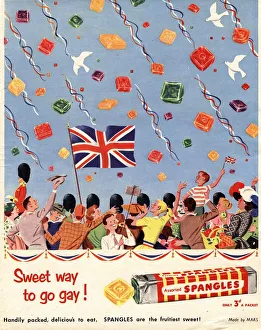 Spangles 1953 1950s UK coronation sweets Spangles 1953 1950s UK coronation sweets