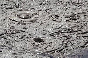 A mud pool in an active volcanic area at Te Puia in Roturua, Bay of Plenty, in New Zealand A mud pool in an active volcanic area at Te Puia in Roturua, Bay of Plenty, in New Zealand