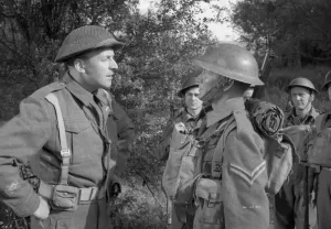 Medium close-up print of John Mills as Corporal Bins in Dunkirk