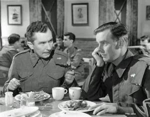 Prints of Peter Jones and Ian Carmichael in a scene from John Boultings Privates Progress (1956) PRIVATE'S PROGRESS (1956) Prints: Private's Progress (1956) StudioCANAL Print