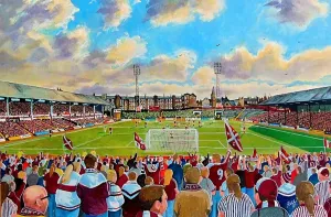 Edinburgh Prints: Tynecastle Park Stadium Print - A Vintage View of Hearts FC