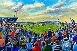 Stadia england/post office road stadium fine art featherstone Stadia england/post office road stadium fine art featherstone