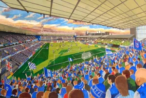 Stadium Art Prints: Portman Road Stadium Fine Art Print
