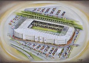 Liberty Stadium Print, 22 x 18 in Oil Painting