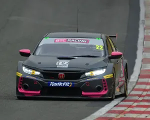 Print of a Honda Civic Type R at Brands Hatch, 27th March 2019