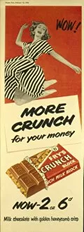 Advertisement for Frys Crunch Block chocolate bar