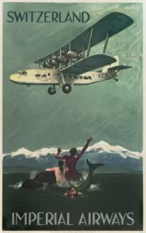 Imperial Airways Poster, Switzerland
